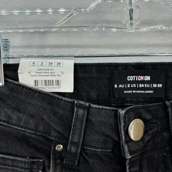 Cotton On Black Straight Leg Jeans - Picture 6 of 12